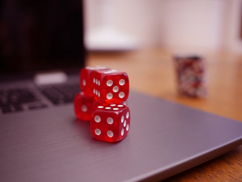 Dice and a laptop